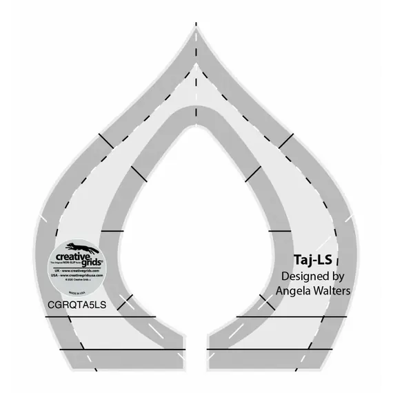 Taj Low Shank Creative Grids Non-Slip Free Motion Quilting Tool / Ruler VIDEO