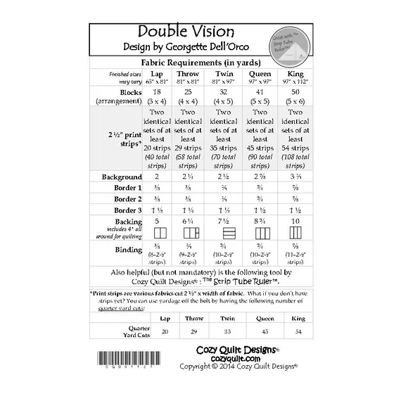 Double Vision Pattern by Cozy Quilt Designs