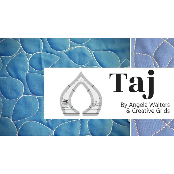Taj Low Shank Creative Grids Non-Slip Free Motion Quilting Tool / Ruler VIDEO