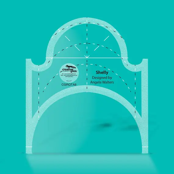 Shelly Creative Grids Non-Slip Free Motion Quilting Tool / Ruler SEE VIDEO