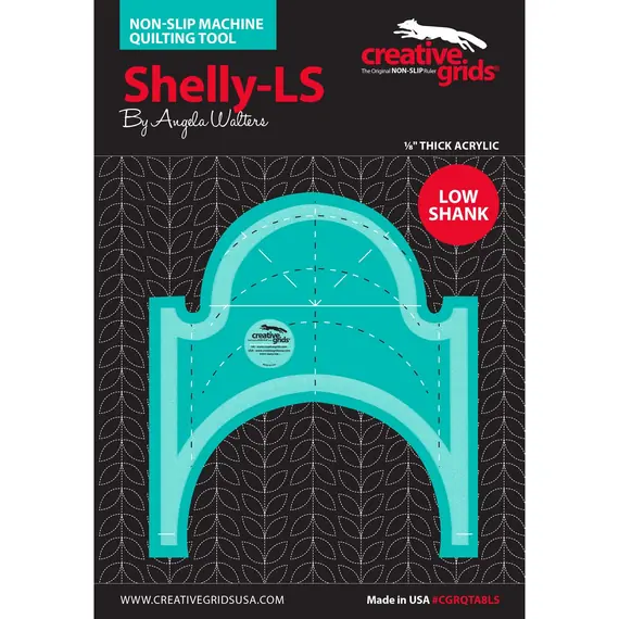 Shelly Low Shank Creative Grids Non-Slip Free Motion Quilting Tool / Ruler