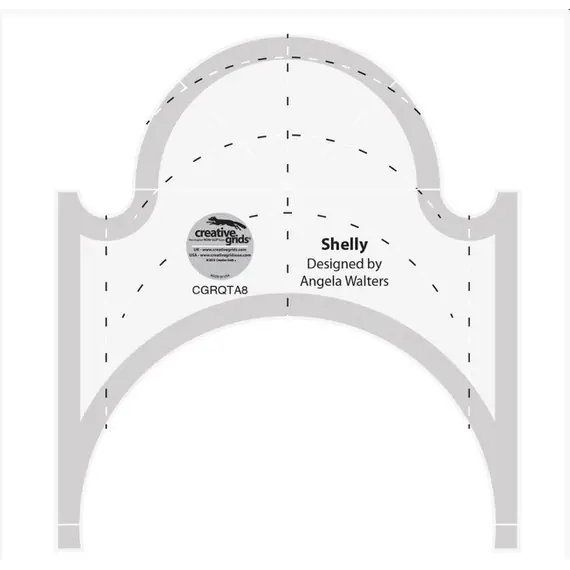 Shelly Creative Grids Non-Slip Free Motion Quilting Tool / Ruler SEE VIDEO