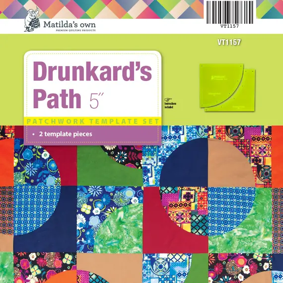 Drunkards Path 5 inch Patchwork Template Set