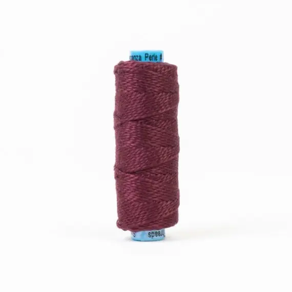 Signature Wine Perle Eleganza 100% Egyptian Cotton Sue Spargo by Wonderfil 3wt 5wt and 8wt