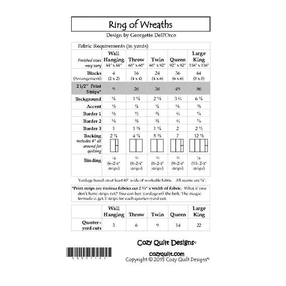 Ring of Wreaths Pattern by Cozy Quilt Designs