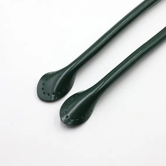 Genuine Leather Round Strap Ear Tab 50 cms Dark Green