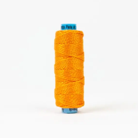 Orange Crush Perle Eleganza 100% Egyptian Cotton Sue Spargo by Wonderfil 3wt 5wt and 8wt
