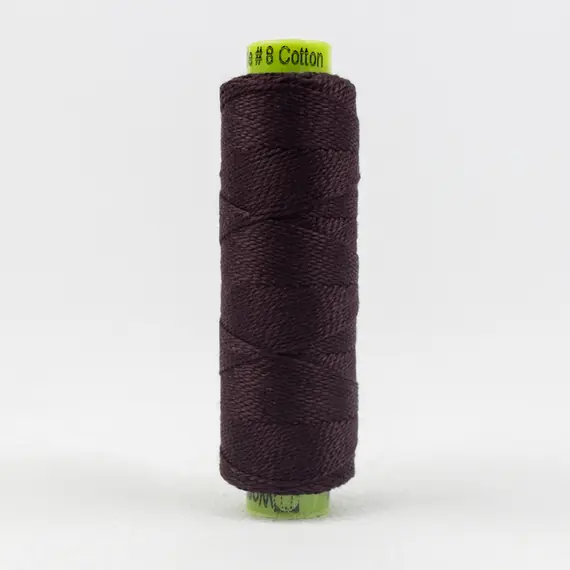Black Berry Perle Eleganza 100% Egyptian Cotton Sue Spargo by Wonderfil 3wt 5wt and 8 wt