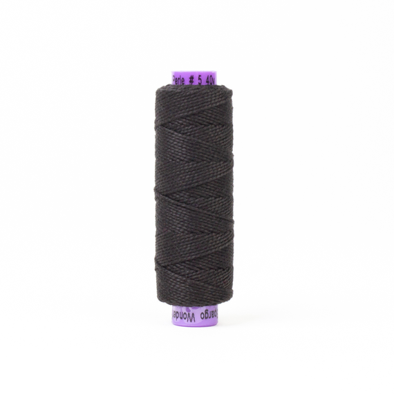 Black Tie Perle Eleganza 100% Egyptian Cotton Sue Spargo by Wonderfil 3wt 5wt and 8 wt