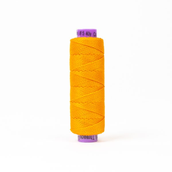 Orange Crush Perle Eleganza 100% Egyptian Cotton Sue Spargo by Wonderfil 3wt 5wt and 8wt