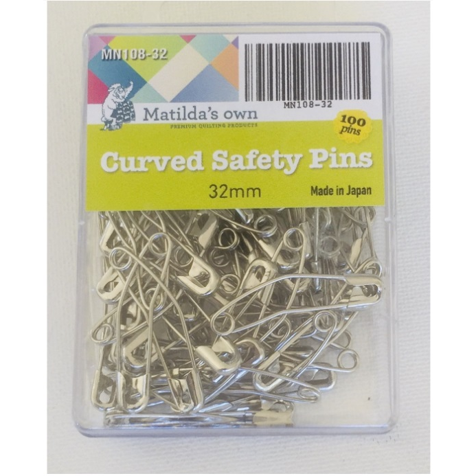 Sew Easy Curved Safety Pins - Lavender Quilting Farm