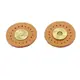 Genuine Leather Round Magnetic Clasps x 1 Set Multiple Colours Available - Tan