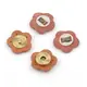 Genuine Leather Flower Magnetic Clasps x 1 Set - Front and Back