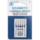 Schmetz 100/16 Machine Needle Universal - packet of 5 needles -  Needles Sized  100/16 are for medium to heavy weight fabrics like denims, corduroy, canvas, duck, suiting and Leather