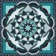 Dinner Plate Dahlia by Judy Niemeyer - Image of Completed Quilt that has been quilted.
