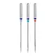 Image of the 3 Needles included with the Schmetz Mixed Sizes Microtex Sewing Machine Needle