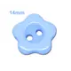 Blue Flower Shaped Plastic Button