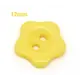 Yellow Flower Shaped Plastic Button