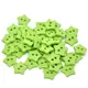 Lime Green Star Shaped Plastic Button