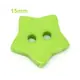 Lime Green Star Shaped Plastic Button