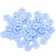 Blue Flower Shaped Plastic Button