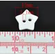 White Star Shaped Plastic Button