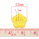 Yellow Flower Shaped Plastic Button