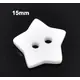 White Star Shaped Plastic Button