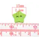 Lime Green Star Shaped Plastic Button
