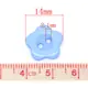 Blue Flower Shaped Plastic Button