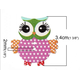 Owl with Polka Dot Buttons x 4