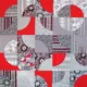 Drunkards Path Pre Cut Kit - Red Black and White