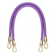 Round PU Leather Braided Bag Handles 60 cms Purple