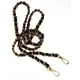 Gold Chain with Leather Insert Single Chain 110 cms Multiple Colours Available